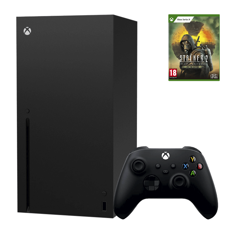 Набір Консоль Microsoft Xbox Series X 1TB Black Новий  + Гра S.T.A.L.K.E.R. 2: Серце Чорнобиля (Heart of Chornobyl) Day One Edition Українська Озвучка - Retromagaz