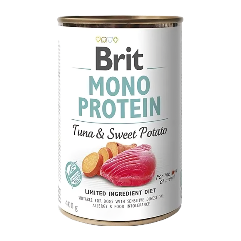 Влажный Корм для Собак Brit Care Mono Protein Тунец и Батат 400g - Retromagaz