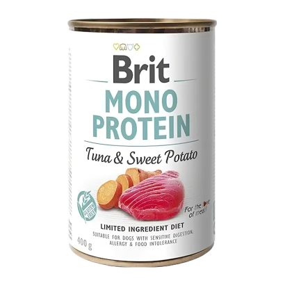 Вологий Корм для Собак Brit Care Mono Protein Тунець та Батата 400g - Retromagaz