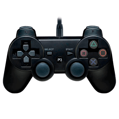 Геймпад Дротовий RMC Sony PlayStation 3 / PC Black - Retromagaz