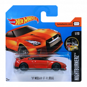 Машинка Базова Hot Wheels '17 Nissan GT-R (R35) Nightburnerz 1:64 DTW99 Orange