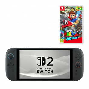 Набір Консоль Nintendo Switch 2 256GB Black Новий + Гра Super Mario Odyssey Російські Субтитри Набір Консоль Nintendo Switch 2 256GB Black Новий + Гра Super Mario Odyssey Російські Субтитри - Retromagaz