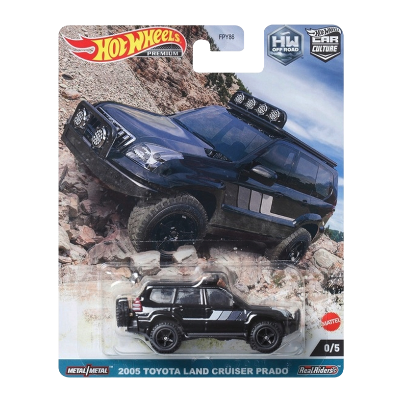 Машинка Premium Hot Wheels 2005 Toyota Land Cruiser Prado Chase Off-Road 1:64 HKC75 Black - Retromagaz