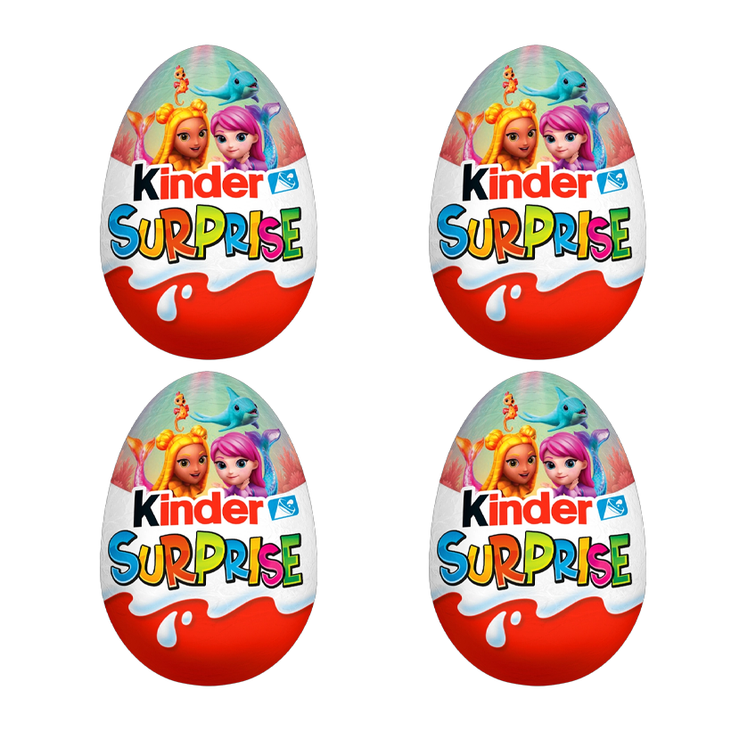 Набір Шоколадне Яйце 4шт Kinder Surprise Русалоньки 20g - Retromagaz