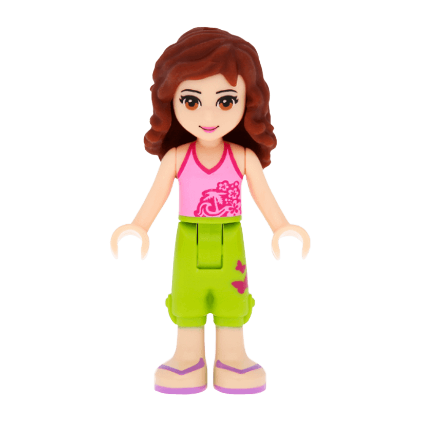 Фигурка Lego Girl Olivia Lime Cropped Trousers Friends frnd048 Б/У - Retromagaz