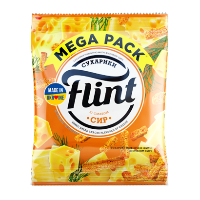 Сухарики Flint со Вкусом Сыра 110g - Retromagaz
