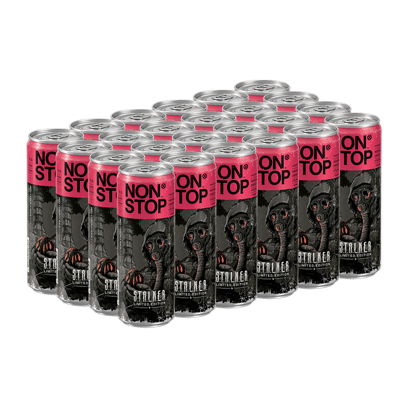 Набір Напій Енергетичний 24шт Non Stop Stalker Red 250ml - Retromagaz