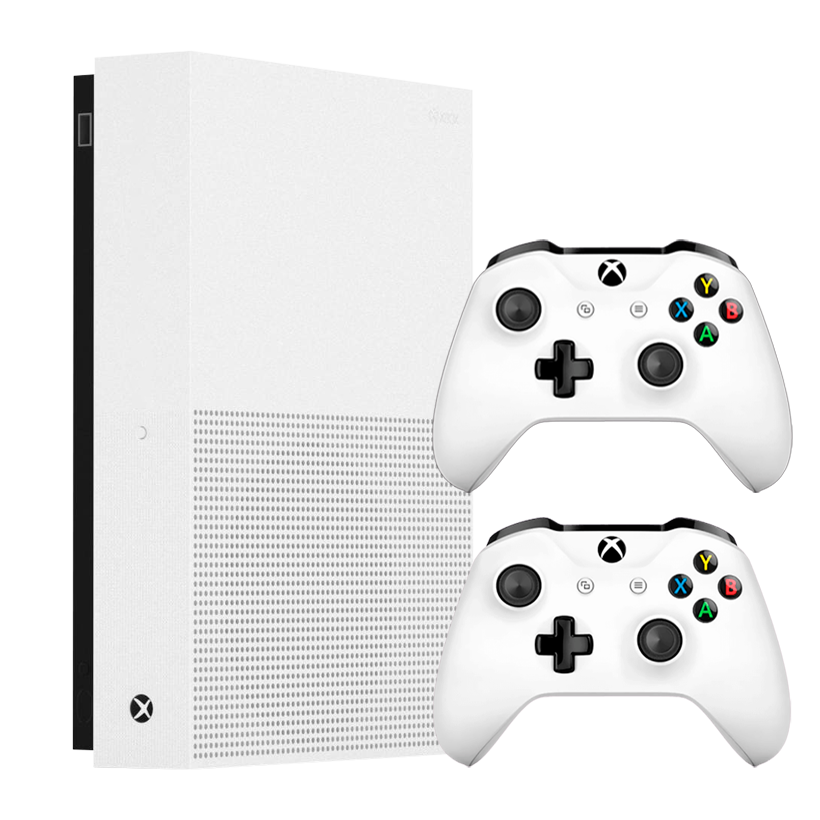 Набір Консоль Microsoft Xbox One S All-Digital Edition 1TB White Б/У  + Геймпад Бездротовий Version 2 2шт - Retromagaz