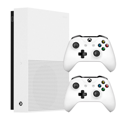 Набір Консоль Microsoft Xbox One S All-Digital Edition 1TB White Б/У  + Геймпад Бездротовий Version 2 2шт - Retromagaz