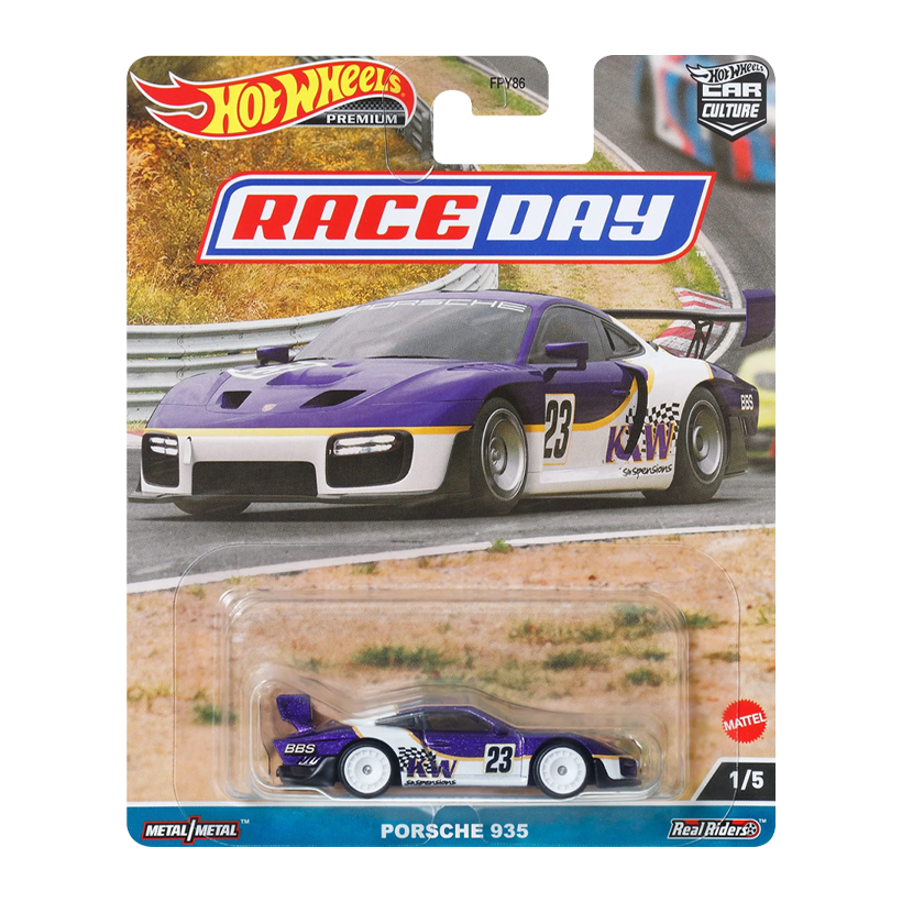 Машинка Premium Hot Wheels Porsche Porsche 935 Race Day 1:64 HKC59 White - Retromagaz