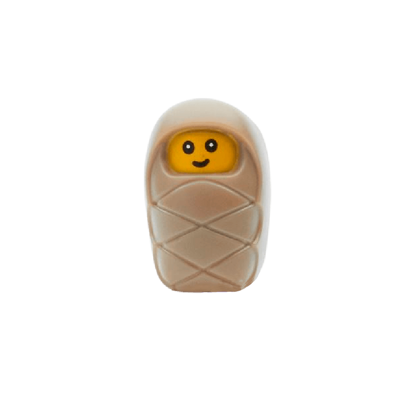 Фігурка Lego Series 15 Baby Stud Holder on Back with Smiling Face and Small Eyes Collectible Minifigures col15-5 col339 Б/У - Retromagaz