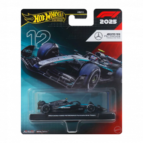 Машинка Premium Hot Wheels Mercedes-AMG PETRONAS Formula One Team (#12 Kimi Antonelli) 1:64 JKD92 Black - Retromagaz
