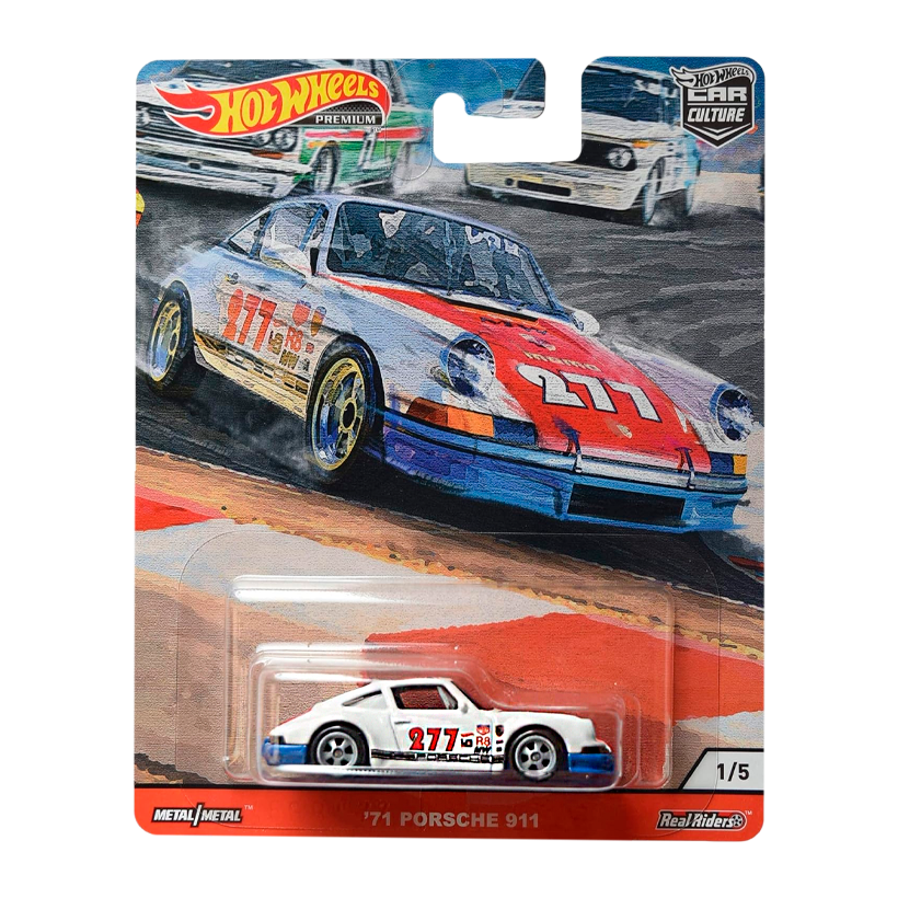 Машинка Premium Hot Wheels Porsche '71 Porsche 911 Magnus Walker Urban Outlaw Door Slammers 1:64 GJP76 White - Retromagaz