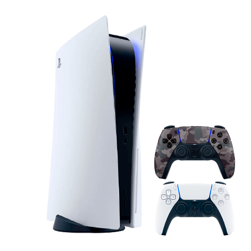 Набор Консоль Sony PlayStation 5 Blu-ray 825GB White Новый + Геймпад Беспроводной DualSense Grey Camouflage - Retromagaz