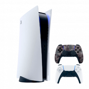 Набір Консоль Sony PlayStation 5 Blu-ray 825GB White Новий  + Геймпад Бездротовий DualSense Grey Camouflage
