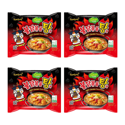 Набір Локшина Samyang 4шт Buldak Hot Chicken Flavor Ramen Stew Type Гостра 145g - Retromagaz