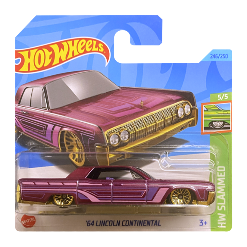 Машинка Базова Hot Wheels '64 Lincolnn Continental Slammed 1:64 HKJ09 Red - Retromagaz