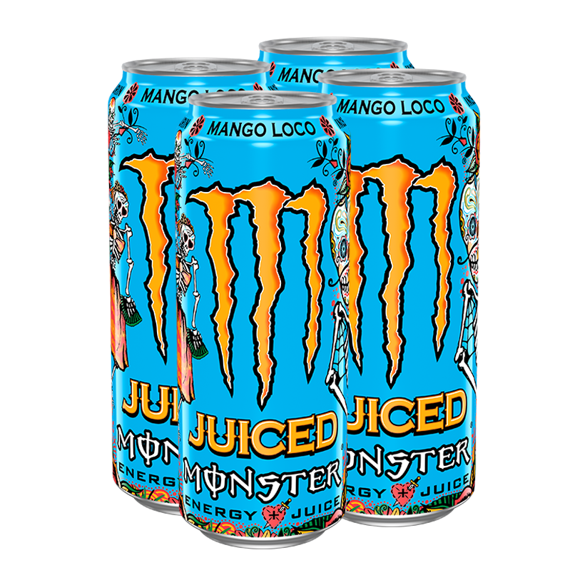 Набор Напиток Энергетический 4шт Monster Energy Juiced Mango Loco 500ml - Retromagaz