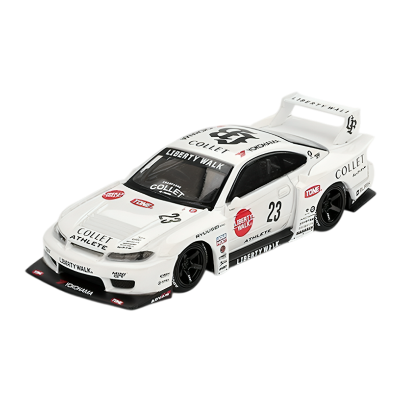 Машинка Premium MINI GT Nissan LB-Super Silhouette S15 SILVIA ATHLETE 1:64 MGT01054-СH White - Retromagaz