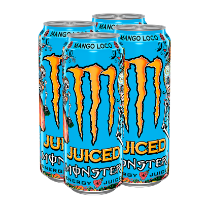 Набір Напій Енергетичний 4шт Monster Energy Juiced Mango Loco 500ml - Retromagaz
