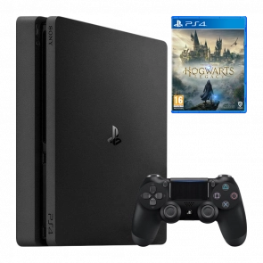 Набір Консоль Sony PlayStation 4 Slim 500GB Black Новий + Гра Hogwarts Legacy Російські Субтитри