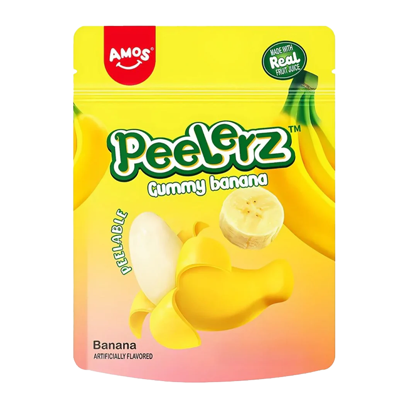 Конфеты Жевательные Amos Peelerz Banana 65g - Retromagaz