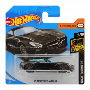 Машинка Базовая Hot Wheels '15 Mercedes-AMG GT Nightburnerz 1:64 FJX68 Black - Retromagaz