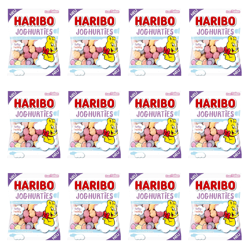 Набор Конфеты Жевательные 12шт Haribo Joghurties 160g - Retromagaz