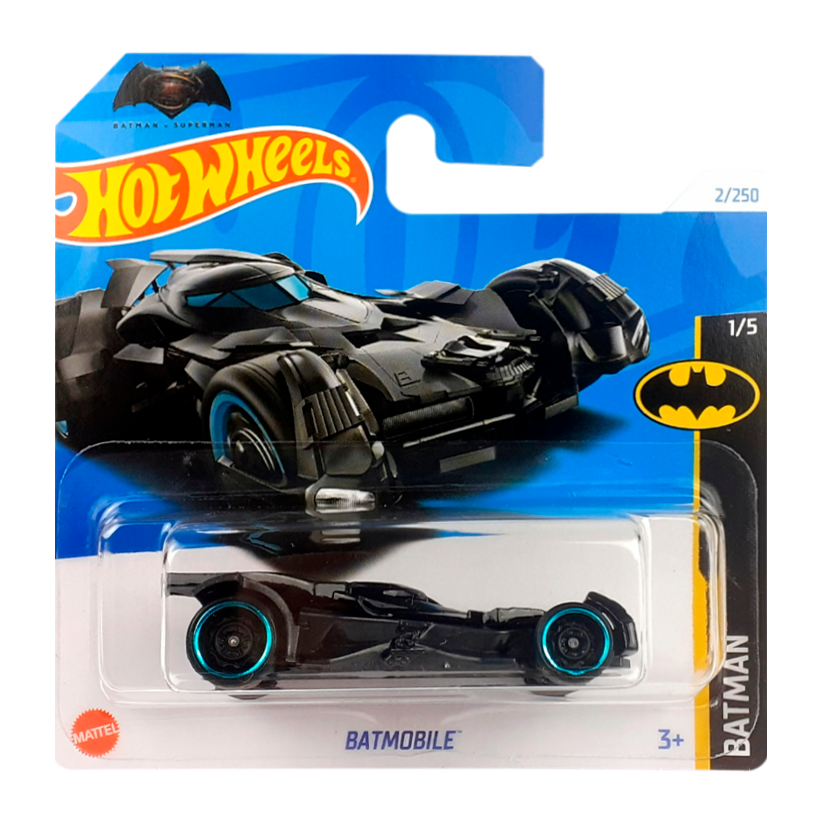 Машинка Базова Hot Wheels Batmobile Batman v Superman Batman 1:64 HTB21 Black - Retromagaz