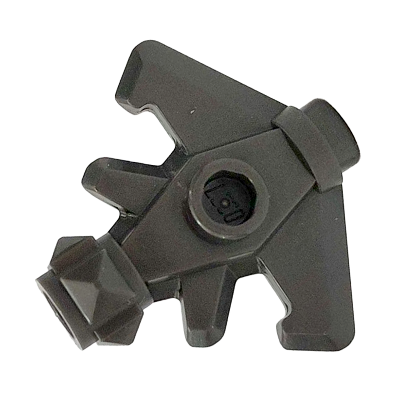 Зброя 2шт Lego Сокира Head Double with Spikes Bar Holder and 3 Hollow Studs 33760 6195501 Pearl Dark Grey Б/У - Retromagaz