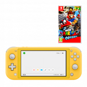 Набор Консоль Nintendo Switch Lite 32GB (045496452681) Yellow Новый  + Игра Super Mario Odyssey Русские Субтитры - Retromagaz