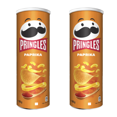 Набір Чипси 1шт 2шт Pringles Paprika 165g 5053990161669 - Retromagaz