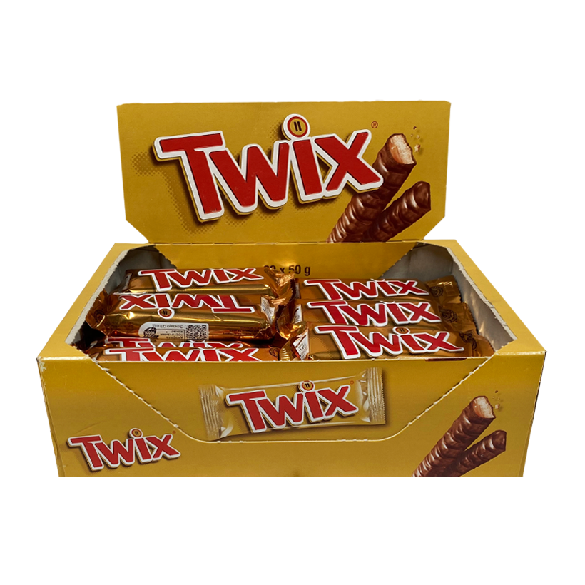 Набор Батончик Twix 32шт Печенье и Карамель в Молочном Шоколаде 50g - Retromagaz
