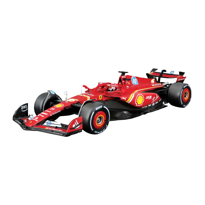 Машинка Bburago Ferrari SF-24 #16 Charles Leclerc Model Kit 1:24 18-26858 Red - Retromagaz