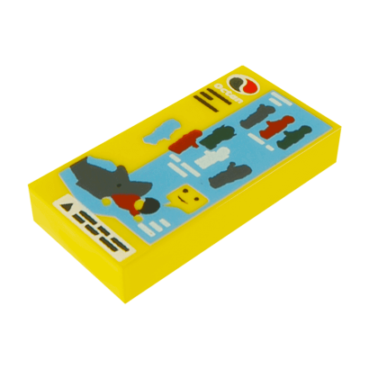Плитка Lego Декоративна Groove with Octan Logo 1 x 2 3069bpb0300 6062528 Yellow Б/У - Retromagaz