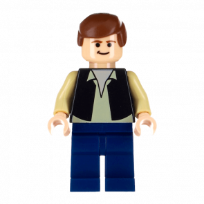 Фігурка Lego Han Solo Black Vest Dark Blue Legs Star Wars Повстанець sw0601 Б/У - Retromagaz