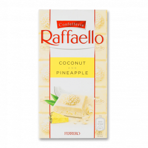 Шоколад Білий Raffaello з Ананасом і Кокосом 90g - Retromagaz