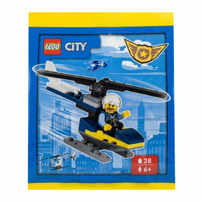Конструктор Lego Фігурка Policeman with Helicopter Paper Bag City 952402 cty1728 Новий - Retromagaz