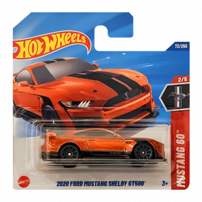 Машинка Базова Hot Wheels 2020 Ford Mustang Shelby GT500 Mustang 60th 1:64 JBB16 Orange