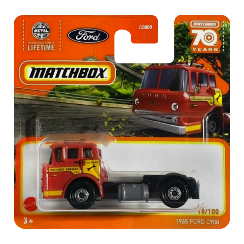 Машинка Большой Город Matchbox 1965 Ford C900 Highway 1:64 HLC73 Red - Retromagaz