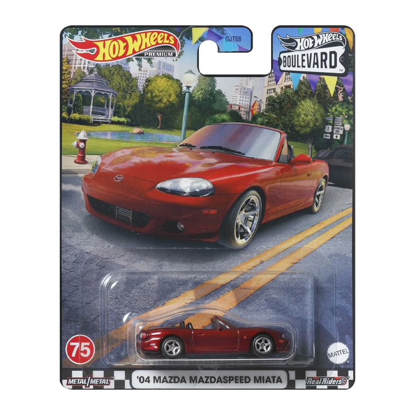 Машинка Premium Hot Wheels '04 Mazda Mazdaspeed Miata Boulevard 1:64 GJT68/HKF22 Red - Retromagaz