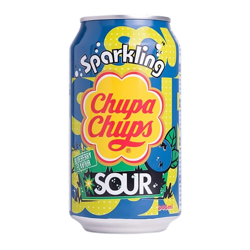 Напиток Chupa Chups Sour Blueberry Sparkling 345ml - Retromagaz