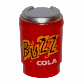 Їжа Lego Take Out Cup with Metallic Silver Lid and 'BUZZ COLA' 15496pb03 6109245 Red Б/У