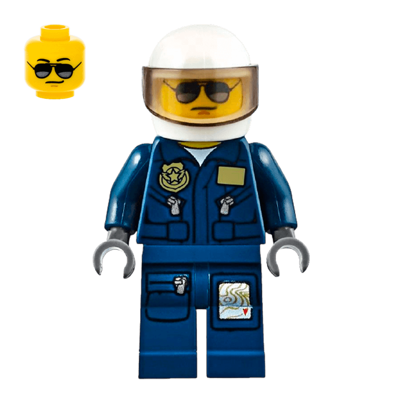 Фігурка Lego Police 973pb0989 Helicopter Pilot City cty0383a Б/У - Retromagaz