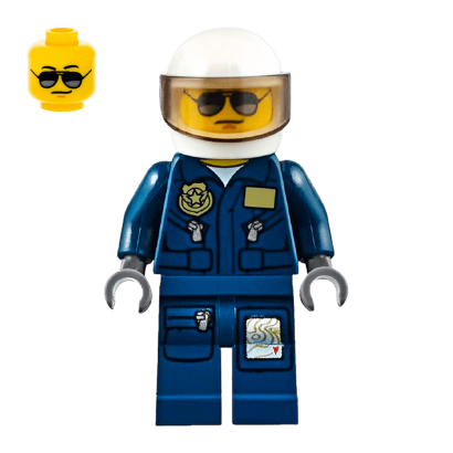 Фигурка Lego 973pb0989 Helicopter Pilot City Police cty0383a Б/У - Retromagaz