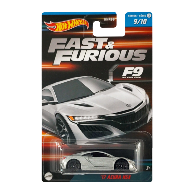 Тематическая Машинка Hot Wheels '17 Acura NSX Fast & Furious 1:64 HNR88/HNT19 Silver - Retromagaz