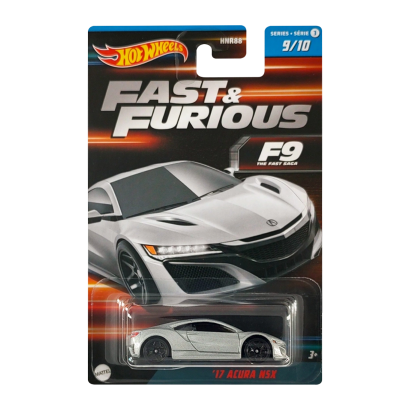 Тематическая Машинка Hot Wheels '17 Acura NSX Fast & Furious 1:64 HNR88/HNT19 Silver - Retromagaz