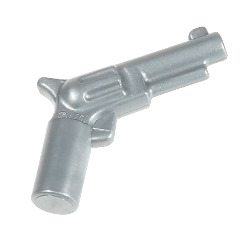 Зброя Lego Стрілецька Pistol Revolver Small Barrel 13562 13562 Flat Silver Б/У - Retromagaz
