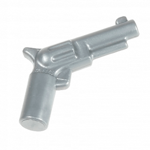 Оружие Lego Стрелковое Pistol Revolver Small Barrel 13562 13562 Flat Silver 2шт Б/У - Retromagaz