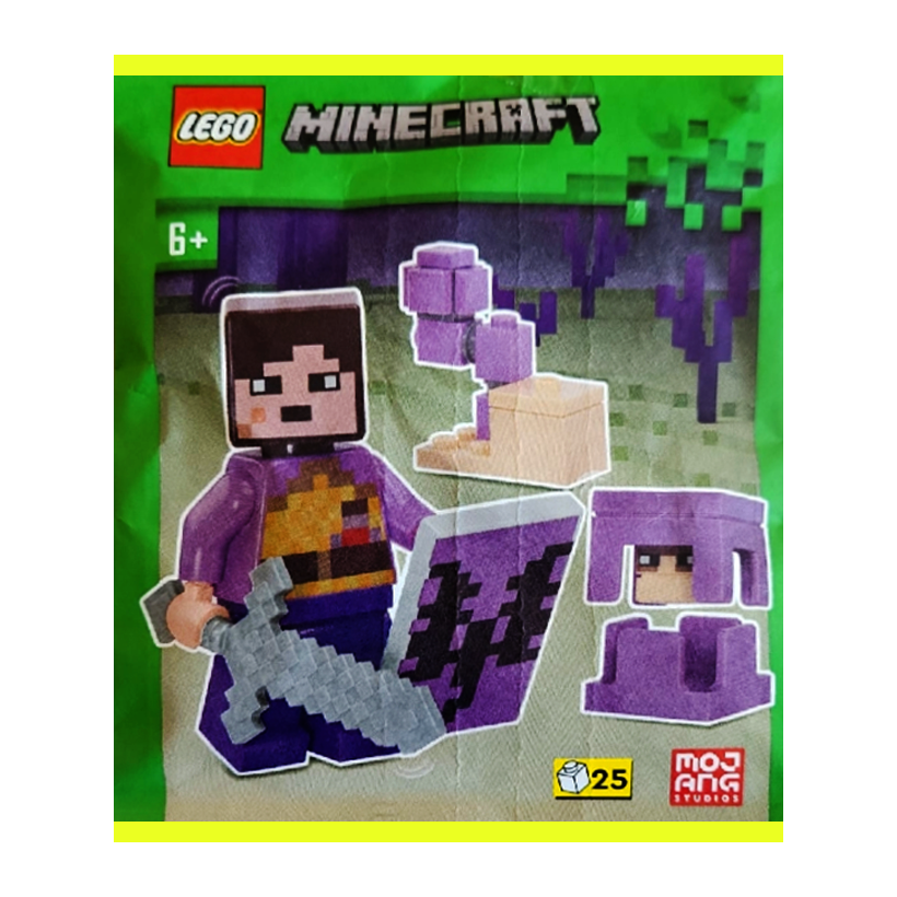 Конструктор Lego Фігурка End Warrior with Shulker Paper Bag Minecraft 662413 min201 Новый - Retromagaz
